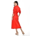 thumbnail image 3 of Vestido camisero de lino Roman Fashion /Juvenil, 2391 (Rojo) rojo G, 3 of 5