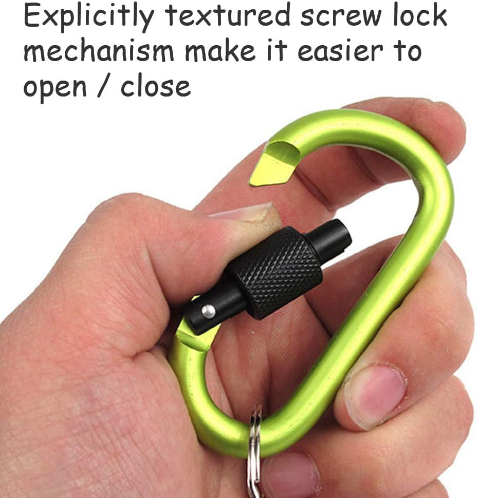 Shape Aluminum Carabiner Clip Snap Hook Small Camping for Climbing Buckle Details about   O 