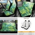 thumbnail image 3 of Yuyamidu 16 PCS Palm Leaves Car Seat Covers Set Green Gear Shift Cover Hand Brake Cover Car Sun Shade Steering Wheel Cover Seat Belt Covers Rear View Mirror Cover Coasters Key Chain, 3 of 7