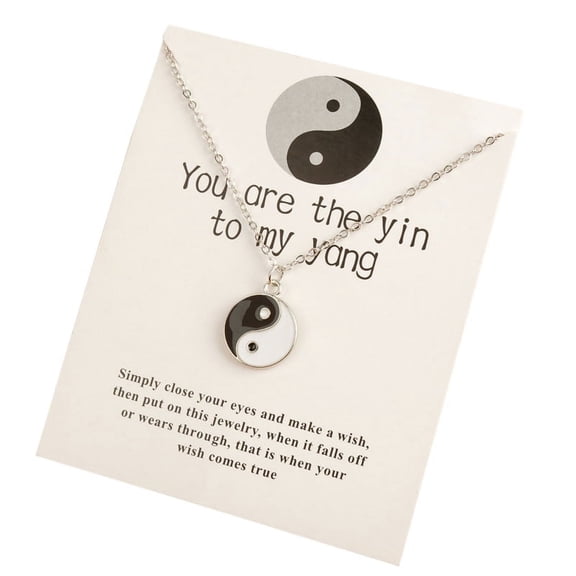 Milue Chinese Style Tai for Chi Yin Yang Bagua Necklace Alloy Dripping Clavicle Chain