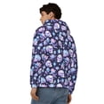 thumbnail image 4 of Honeii Skull crystal flower Print Hoodies for Men, Pullover & Full Zip, Breathable Zip up Hoodie, Sweatshirt-Large, 4 of 5