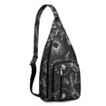 thumbnail image 1 of Gothic Celestial Sling Backpack - Dark Moon & Sun Design, Multi-Functional Pack for Cycling & Nighttime Commute, 1 of 4
