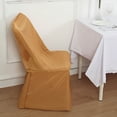 thumbnail image 5 of BalsaCircle Lifetime Folding Chair Cover Slipcovers Solid Polyester Gold, 5 of 8