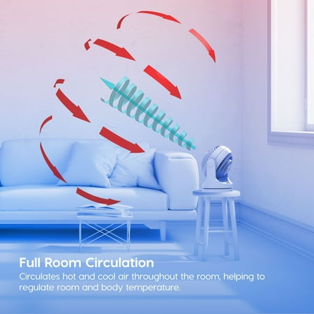 Woozoo - Oscillating Air Circulator Fan with Remote - 3 Speed with Timer - Small Room 157 ft² - Black