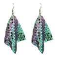 thumbnail image 4 of Pendientes colgantes con lentejuelas y dijes de estrellas, nuevos pendientes geométricos redondos y brillantes, joyería para mujer, ventas ---- Rosa roja - Código de producto 76461 Rosa roja, 4 of 5