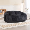 thumbnail image 2 of Giant Bean Bag Chair, Faux Fur Bean Bag Couch with Filler Large Living Room Bean Bag Chairs for Adults, Big Lazy Sofa Accent Chair Floor Chair, 2 of 9