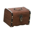thumbnail image 2 of Caja de madera alcancía Vintage mayimx Hucha con cerraduras de corazón Caja del tesoro, 2 of 9