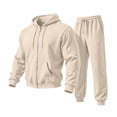 thumbnail image 2 of TOMVIGX Mens Track Suits 2 Piece Set Solid Zip up Hoodie & Drawstring Joggers Trendy Casual Athletic Sweatsuit Outfits, 2 of 6