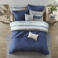 thumbnail image 6 of Madison Park Marina Full/Queen 8-Piece Printed Seersucker Comforter and Coverlet Set Collection, Blue, 6 of 6