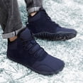 thumbnail image 4 of Mareep Man Solid Color Drawstring Warm Cotton Boots Fleecing Intensification Snow Boots Beautiful Gift Shoes Clearance, 4 of 7