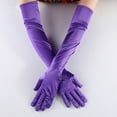 thumbnail image 2 of zobvuyeg 1 Pair Long Elbow Satin Gloves, Long Gloves 20.5inch Opera Gloves Evening Dancing Party Glove for Women, 2 of 8