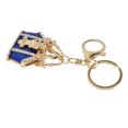 thumbnail image 5 of Llavero para mujer, bolso de diamante, llaveros personalizados para mujeres y niñas, llavero de coche, bolsos artesanales, azul, 5 of 5