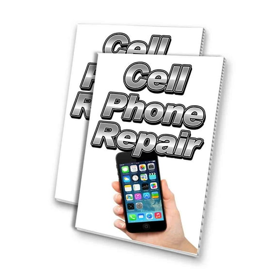 Cell Phone Repair (24" X 36") 4mm Corrugated Plastic Panel, Graphics Applied To 1 Side (Pk of 2)