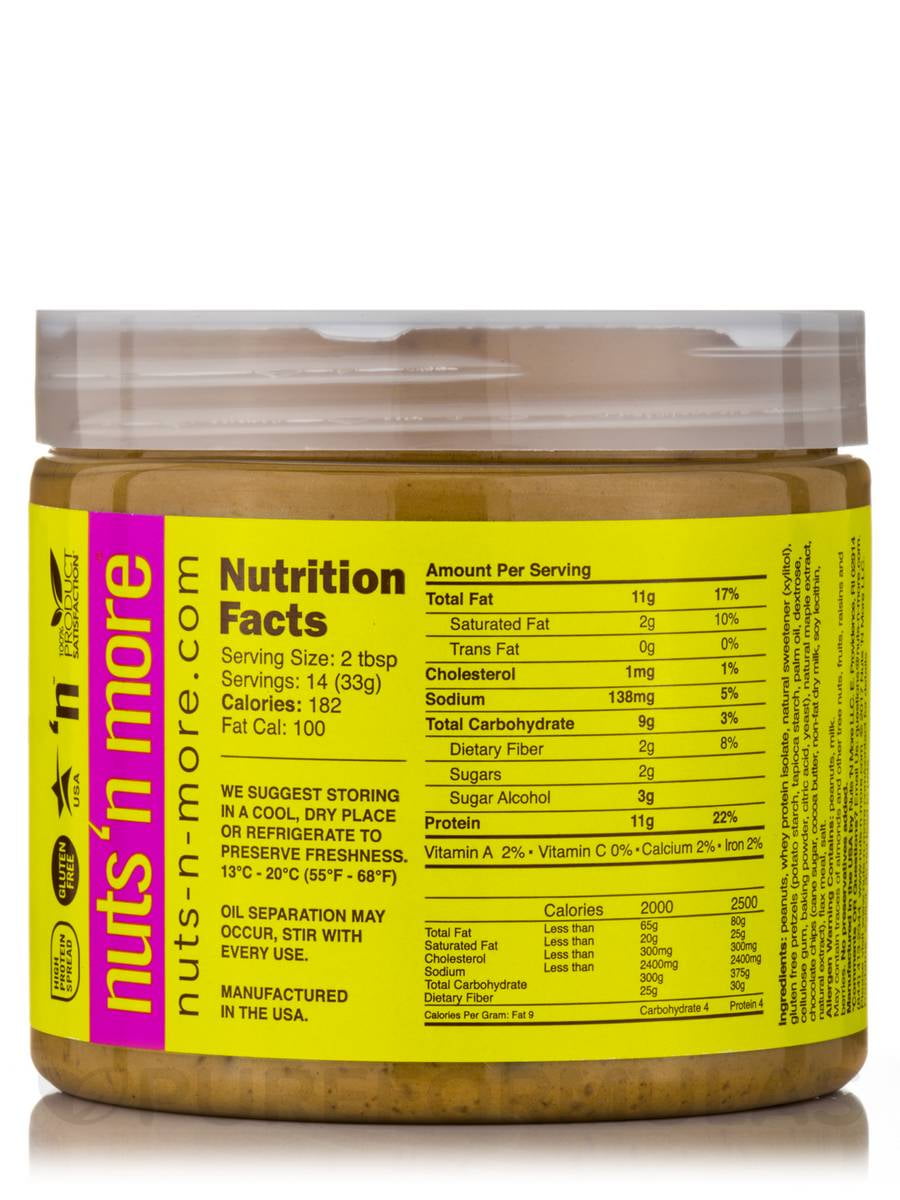 Nuts N More Chocolate Maple Pretzel High Protein Peanut Spread 16 Oz 454 Gra Walmart Com Walmart Com