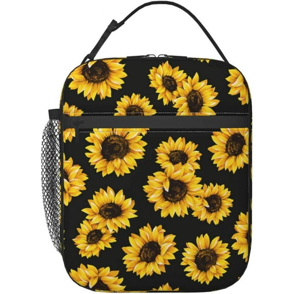 Sunflowers Reusable Lunch Box Insulated LunchBox Cooler Lunch Bag
