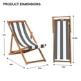 thumbnail image 3 of YRLLENSDA,Reclining Beach Chairs for Adults,Sun Tanning Chairs for Outside,Folding Chaise Lounge Chair Outdoor,Beach Lounge Chairs for Adults,2 sets,Wood,GREY, 3 of 7