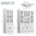 thumbnail image 5 of WIAWG Modern Versatile Storage Cabinet Set, China Cabinet Bookcase Display Storage Organizer for Home Office, 5 of 6