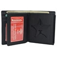 thumbnail image 6 of Genuine Leather RFID Blocking Five-point Star Hidden Badge Holder Wallet, 6 of 8