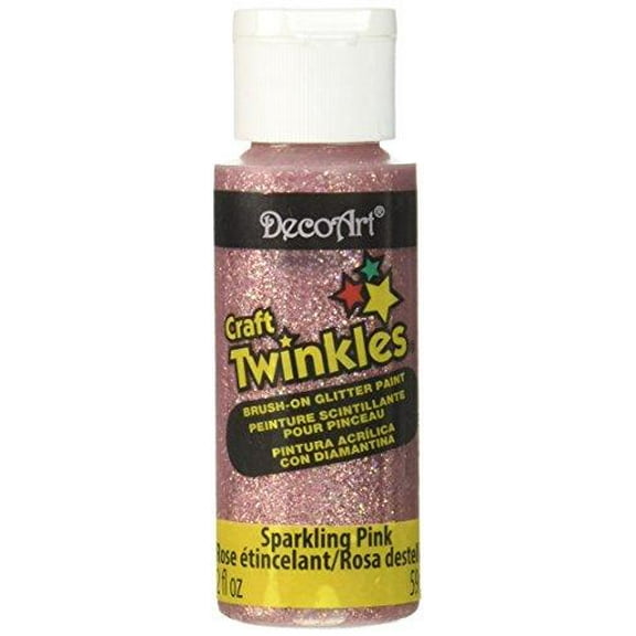 DecoArt Craft Twinkles Glitter Paint 2oz-Sparkling Pink