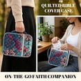 thumbnail image 5 of Xixirimido Quilted Bible Cover Bible Case for Women, Large Bible Carrying Case with Handle, Bible Study Supplies & Christian Gift for Men Stained Glass Cardinal Cherry Blossom Pattern, 5 of 7