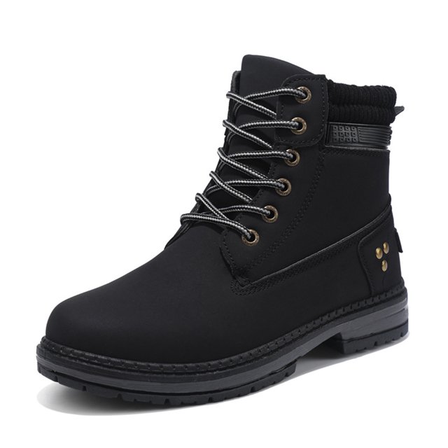 Dsscvnef Bottes Courtes pour Femmes Décontractées de Randonnée en Plein Air à Lacets Bout Rond Confortables Durables et Élégantes