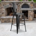 thumbnail image 2 of Bowery Hill 30" Contemporary Metal Bar Stool in Distressed Black, 2 of 9