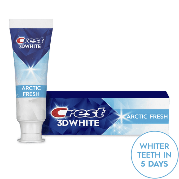 Crest Toothpaste, 3D White Advanced Arctic Fresh Whitening Toothpaste, 2.4 oz