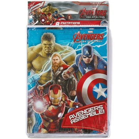 American Greetings 645416971294 Avengers Invite and Thank-You Combo Pack Party Supplies Novelty (8 Count)