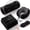 Black, variant on ode to thee Memory Foam Travel Pillow & Blanket Set with Sleep Mask, Pink