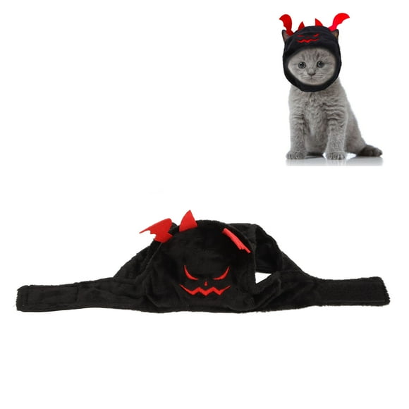 Halloween Pumpkin Cat Hat Cute Skin Friendly Tear Resistant Cat Costumes for Pets Dogs Cats Black