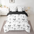 thumbnail image 2 of Feelyou Cool Princess Bow Bedding Comforter Set 7pcs, Stars Print King Bedding Sets, 2 of 8