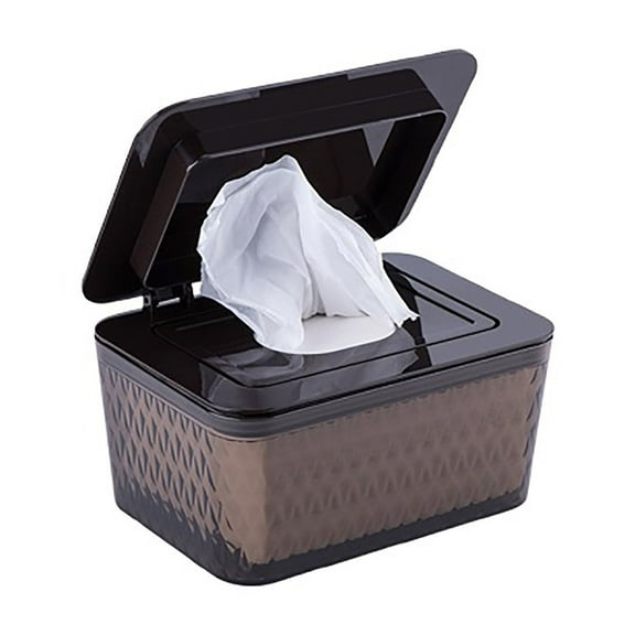 BinKFF Rectangular Tissue Box Holder - Clear Acrylic Facial Tissue Dispenser with Decorative Kleenex Cover for Bathroom, Desk, and Car | Versatile Dryer Sheet Storage Solution