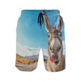 thumbnail image 4 of Mens Athletic Gym Workout Shorts Summer Casual Shorts with Printed Elastic Waistband Shorts, 4 of 4
