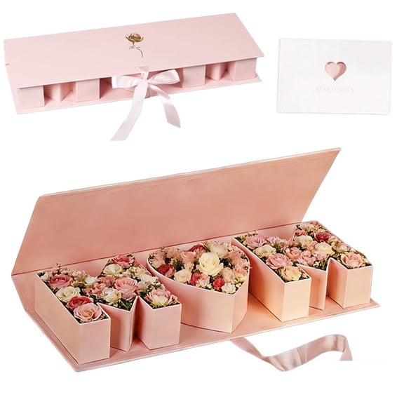 Empty Flower Gift Box Mother's Day MOM Cardboard Letter Shaped Fillable Chocolate Strawberry Candy Packaging
