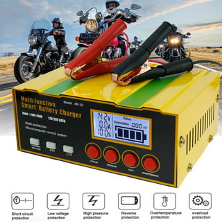 12V/12A 7 Stage Motorcycle Car Battery Charger LCD Display Lead-acid  Lithium Iron Battery Digital Chargeur Batterie Voiture - AliExpress