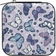 thumbnail image 2 of Purple Butterfly Travel Jewelry Box Small Portable Jewelry Case for Ring Earring Necklace Jewellery Organizer Storage for Women Girls Women Gifts, 2 of 7