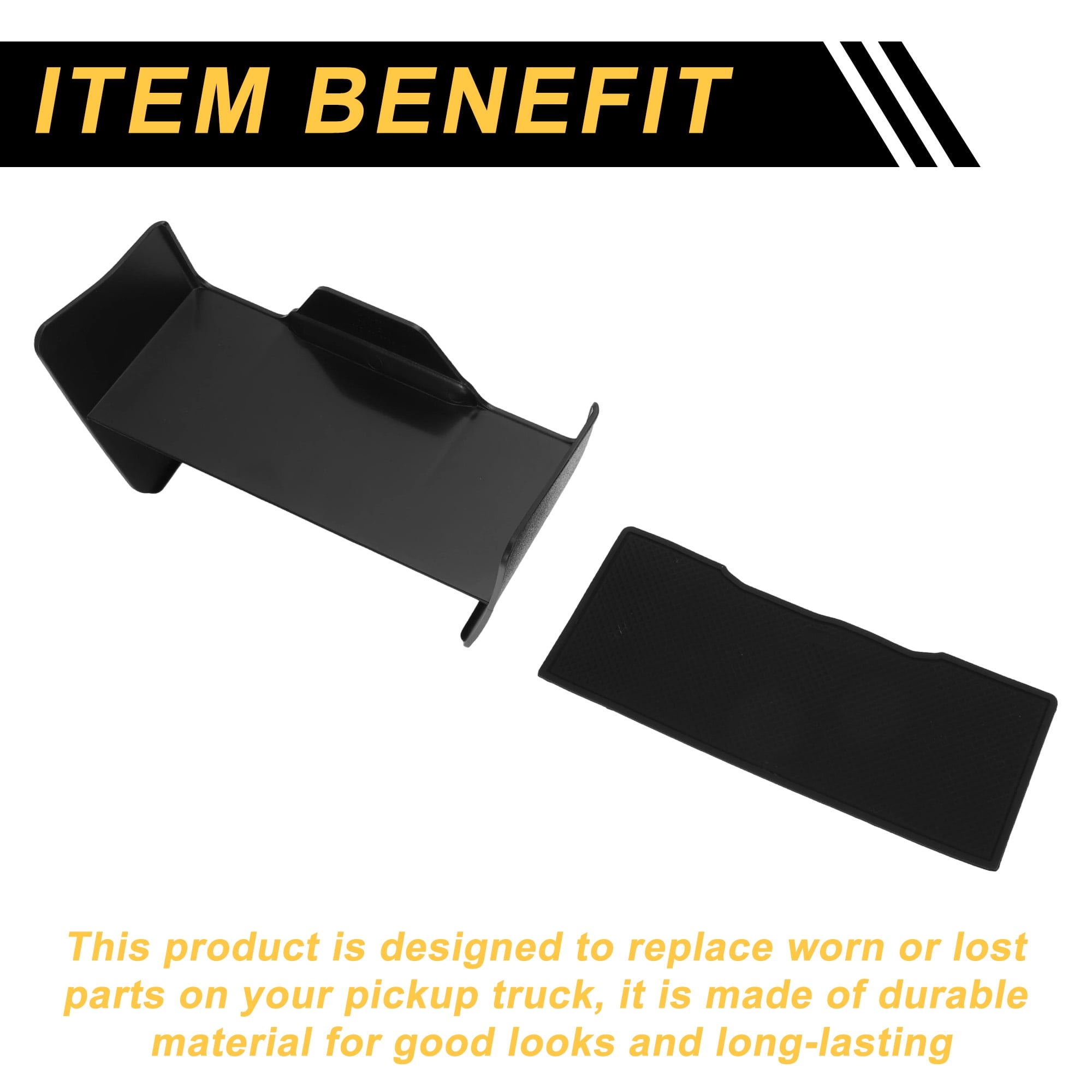 Unique Bargains Center Console Armrest Organizer Tray for Toyota Harrier 80 Series Armrest Insert Tray Storage Box ABS Black