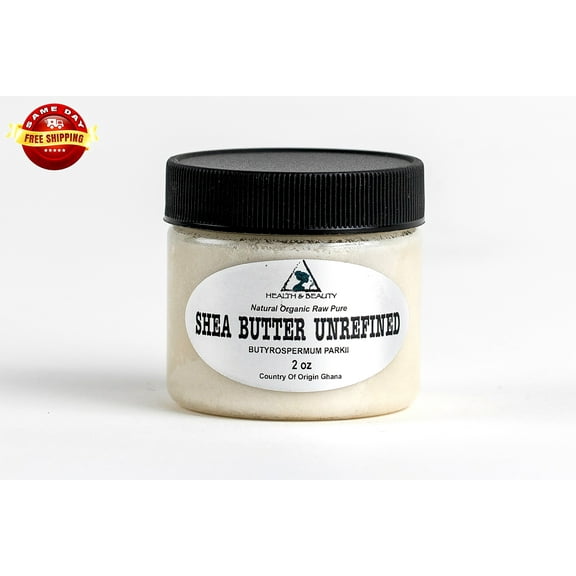 SHEA BUTTER UNREFINED IVORY WHITE ORGANIC RAW COLD PRESSED GRADE A GHANA 2 OZ