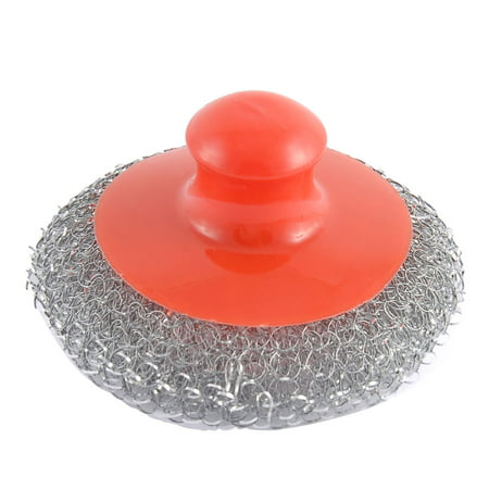 Kitchenware Plastic Handheld Metal Wire Ball Pot Scrubber Cleaning Brush