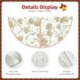 thumbnail image 3 of Balery Vintage Stylized White Color Printed Christmas Tree Skirt , Merry Christmas Party Christmas Tree Decoration,Adjustable Tree Skirt-30", 3 of 6