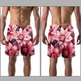 thumbnail image 3 of luoweisi Men's Beach Shorts Quick Dry Swim Trunks with Mesh Lining Art Flowers L, 3 of 5