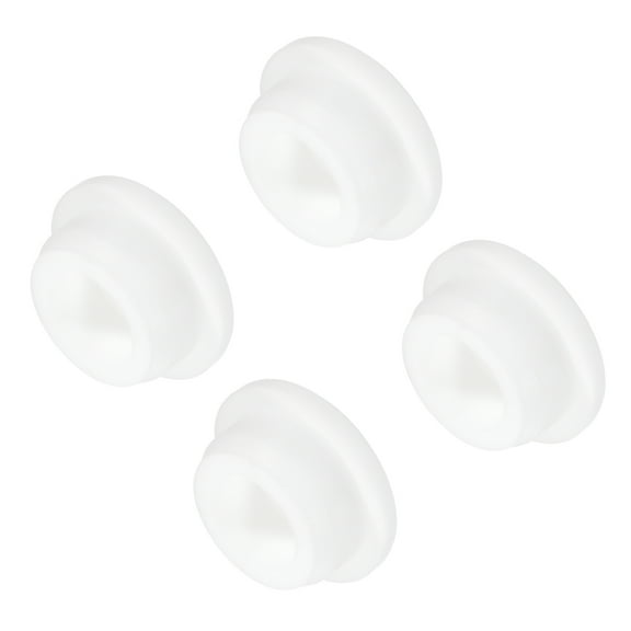 Uxcell 4pcs T-Shaped Silicone Plugs 26mm 1" Dia Snap in Plug Seal Round White