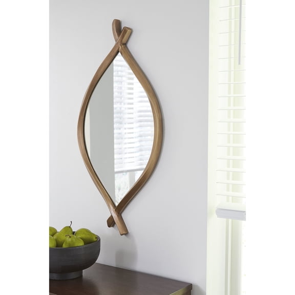 Signature Design by Ashley Bartner Wall Accent Mirror, Antique Gold Twisted Frame