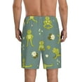 thumbnail image 3 of Daiia Cute Yoga Frogs Mens Woven Stretch Pajama Short,Short Pajama Pants-X-Large, 3 of 9