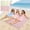 MulticolorE, variant on Cififendec Oversized Beach Blanket, 78.74"*55.12"for 2-5 Adults, Colorful Strip Pattern, Waterproof and Sandproof, Beach Accessories(Include Storage)