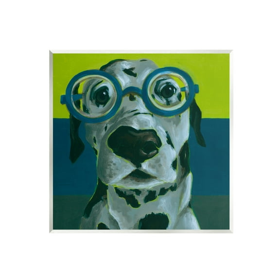 Stupell Industries Funny Dalmatian Dog Eyeglasses Animals & Insects Painting Unframed Art Print Wall Art