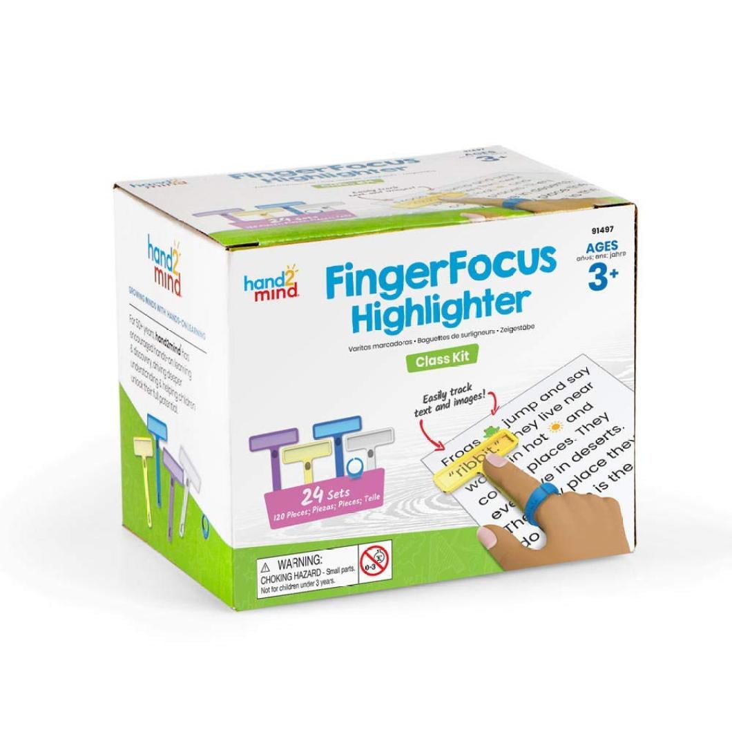 Learning Resources Hand2mind Fingerfocus Reading Highlighter Set 4 Wands for sale online 