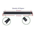 thumbnail image 2 of Nylon Zippers for Sewing, Bulk Zipper Supplies by Mandala Crafts (24 Inches, Black), 2 of 6