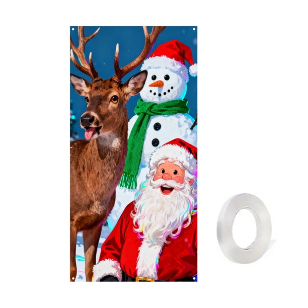 Yhmxh Tapiz para puerta de Navidad