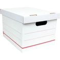 thumbnail image 6 of Office Depot® Brand Standard-Duty Corrugated Storage Boxes, Letter/Legal Size, 15" x 12" x 10",  60% Recycled, White/Red, Pack Of 15, 6 of 8